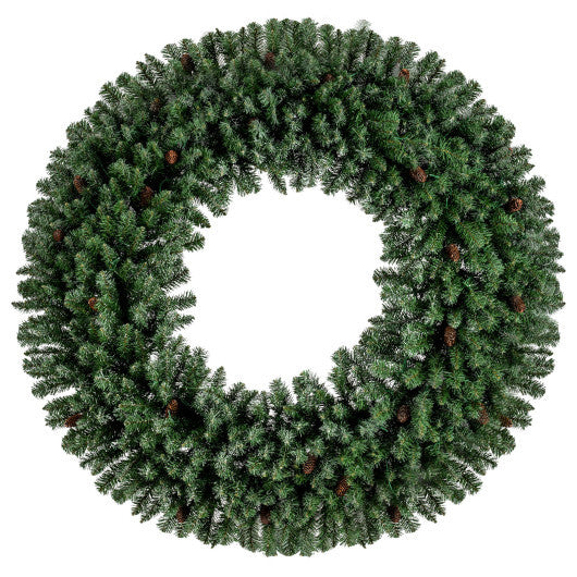 60 Inch Pre-Lit Artificial Christmas Wreath 200 LED Warm White Lights-1 Piece LuxuryLifeWay Online Store