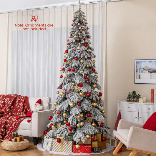 9 Feet Pre-Lit Artificial Xmas Tree Hinged Xmas Tree with Quick Power Connectors LuxuryLifeWay Online Store