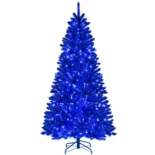 Pre-Lit Artificial Christmas Tree with 340 Blue LED Lights and 3 Modes-7 ft LuxuryLifeWay Online Store