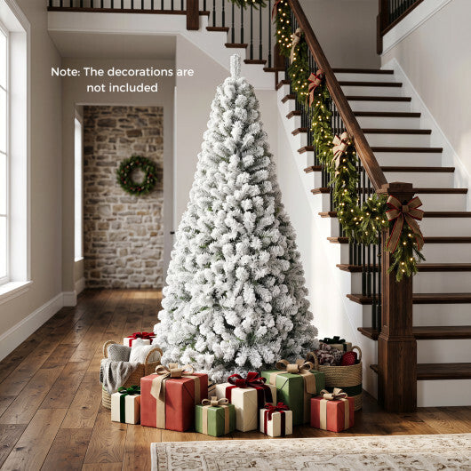 Artificial Snow-Flocked Christmas Tree with Branch Tips-6 ft LuxuryLifeWay Online Store