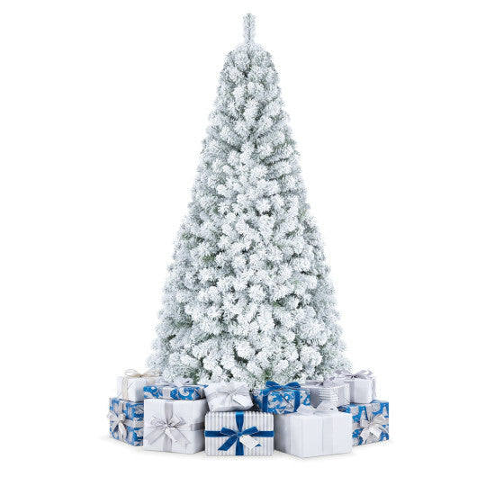 Artificial Snow-Flocked Christmas Tree with Branch Tips-6 ft LuxuryLifeWay Online Store