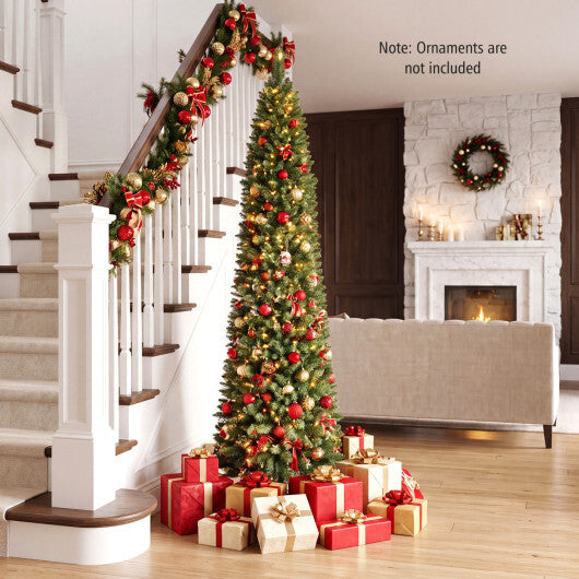6 FT Pre-Lit Pencil Christmas Tree with 180 Warm White LED Lights LuxuryLifeWay Online Store