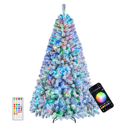 7.5/6 FT Smart Pencil Christmas Tree with APP Remote & RGB Lights and Music Sync-6FT LuxuryLifeWay Online Store
