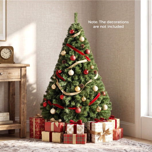 Costway 5 FT Artificial Christmas Tree with 519 Full Branch Tips & Folding Metal Stand LuxuryLifeWay Online Store