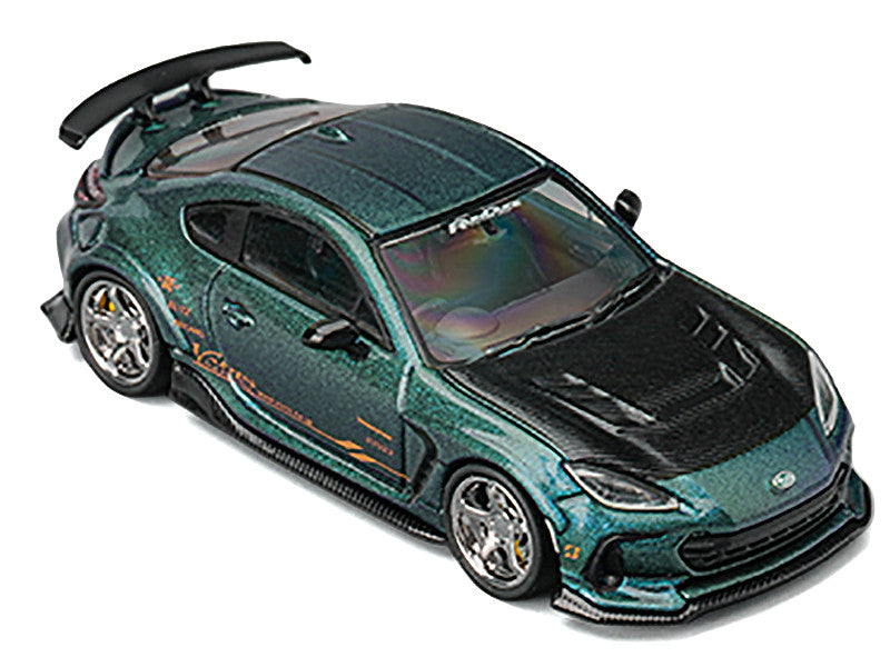 Subaru BRZ Varis Arising-1 RHD (Right Hand Drive) Magic Purple Metallic with Carbon Hood and Extra Wheels  1/64 Diecast Model Car by CM Models LuxuryLifeWay Online Store