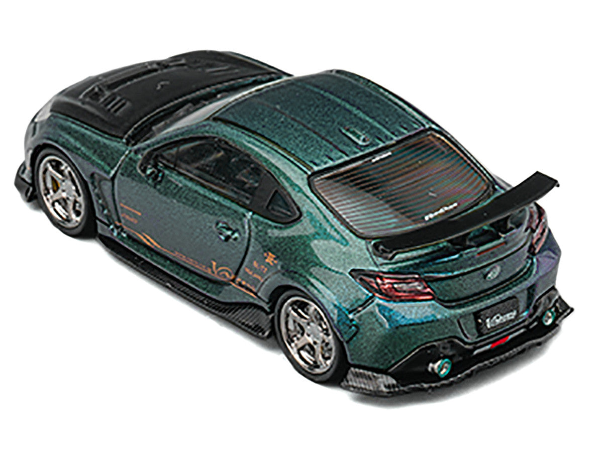 Subaru BRZ Varis Arising-1 RHD (Right Hand Drive) Magic Purple Metallic with Carbon Hood and Extra Wheels  1/64 Diecast Model Car by CM Models LuxuryLifeWay Online Store