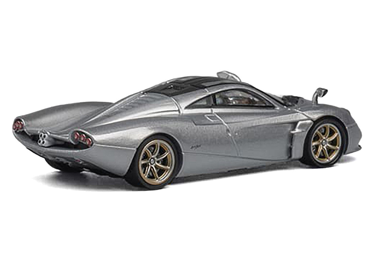 Pagani Huayra Codalunga Silver Metallic with Sunroof and Extra Wheels 1/64 Diecast Model Car by CM Model LuxuryLifeWay Online Store