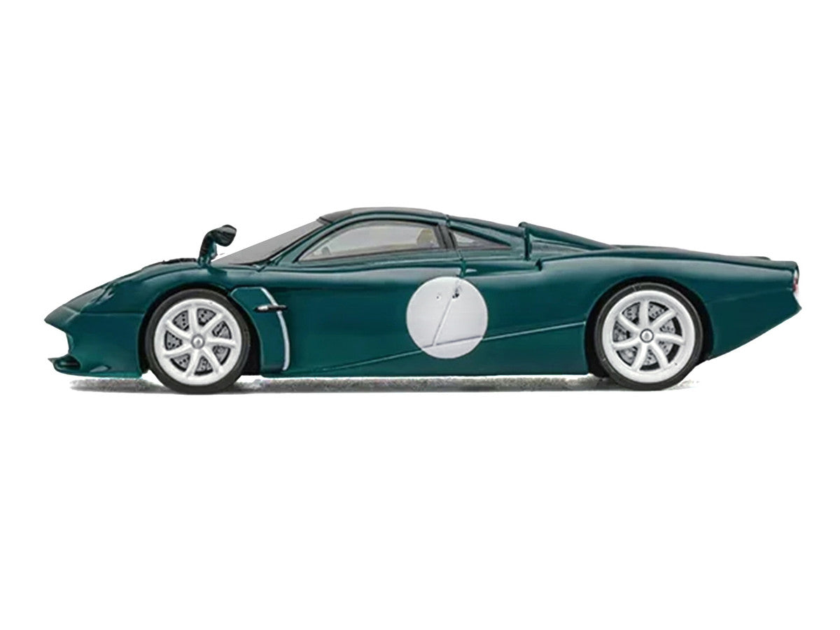 Pagani Huayra Codalunga Green with Sunroof and Extra Wheels 1/64 Diecast Model Car by CM Model LuxuryLifeWay Online Store