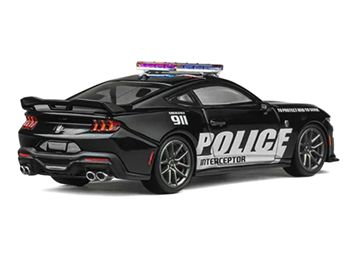 Ford Mustang Dark Horse "Police Interceptor" Black 1/64 Diecast Model Car by CM Models LuxuryLifeWay Online Store