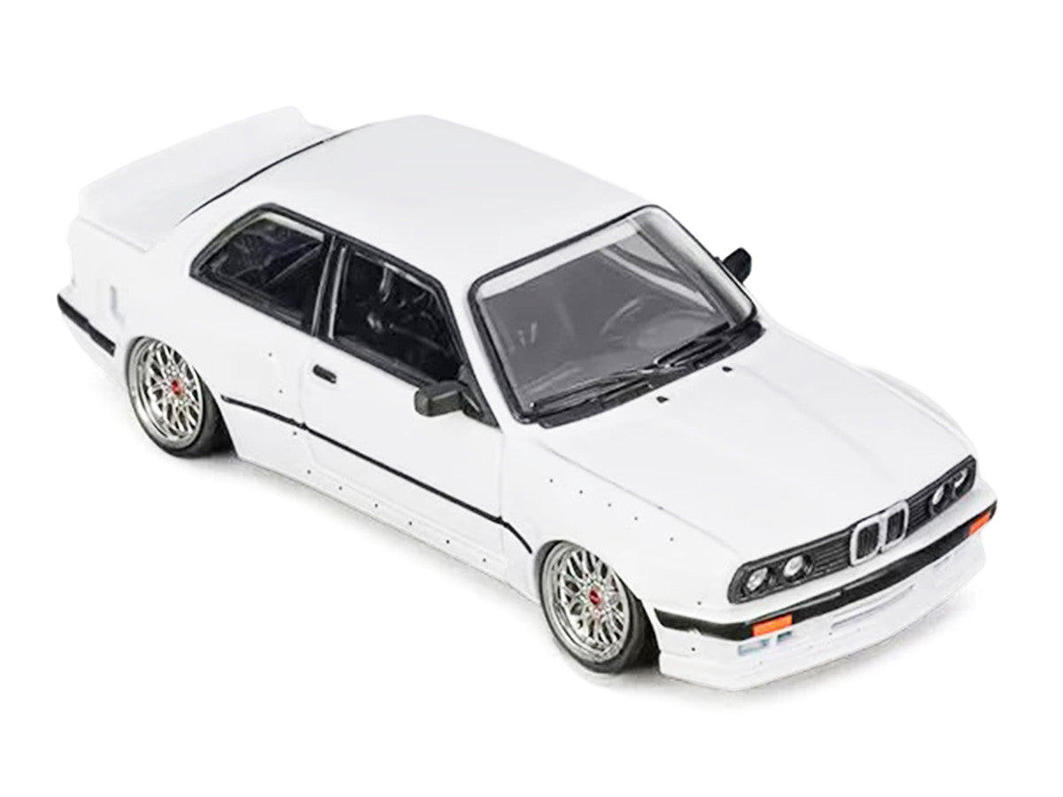 Pandem E30 V1 White with Extra Wheels 1/64 Diecast Model Car by CM Models LuxuryLifeWay Online Store