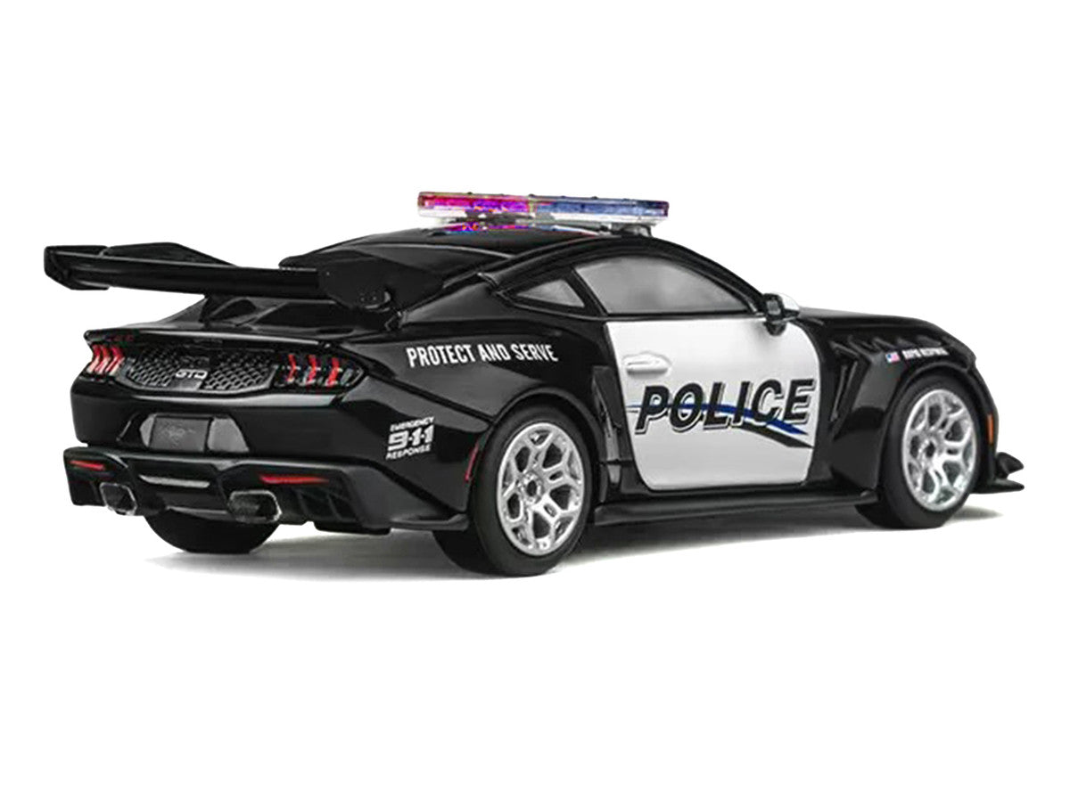 Ford Mustang GTD "Police" Black and White 1/64 Diecast Model Car by CM Models LuxuryLifeWay Online Store