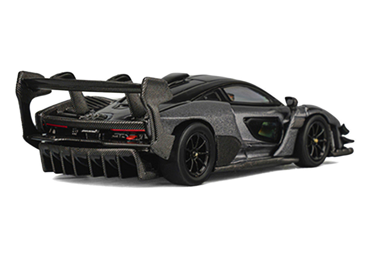 McLaren Senna GTR Dark Gray Metallic with Carbon Hood and Black Top 1/64 Diecast Model Car by CM Model LuxuryLifeWay Online Store