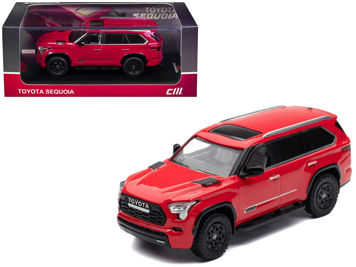 2024 Toyota Sequoia Solar Red 1/64 Diecast Model Car by CM Model LuxuryLifeWay Online Store
