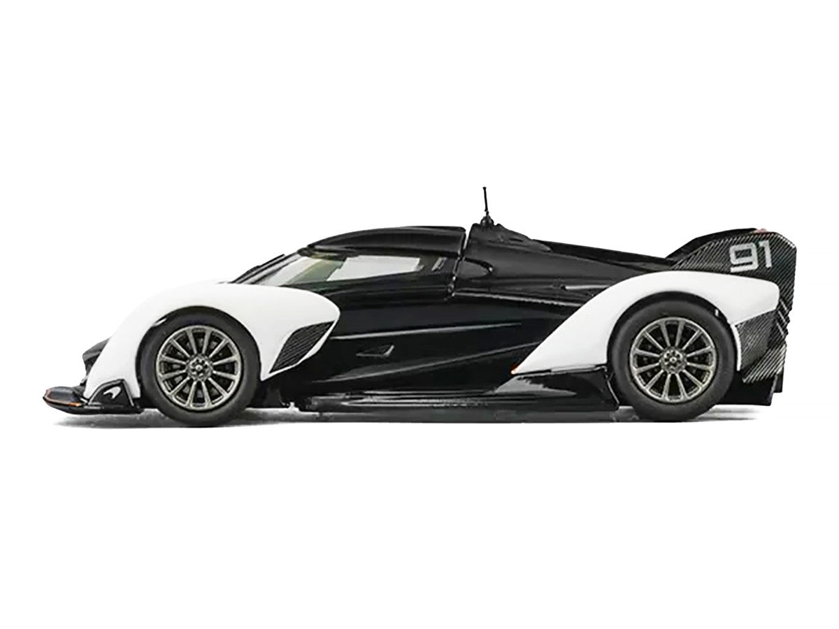 McLaren Solus GT #91 Black and White with Orange Accents 1/64 Diecast Model Car by CM Model LuxuryLifeWay Online Store