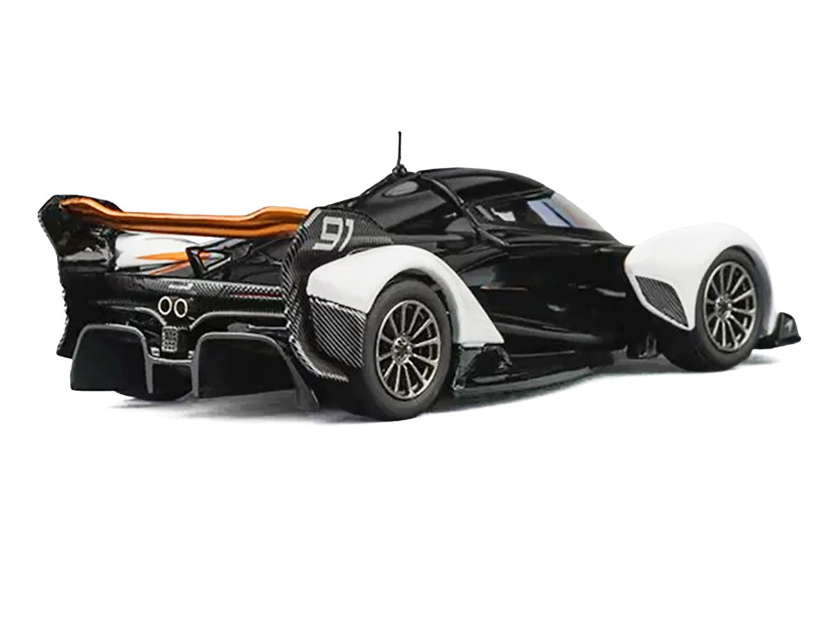 McLaren Solus GT #91 Black and White with Orange Accents 1/64 Diecast Model Car by CM Model LuxuryLifeWay Online Store