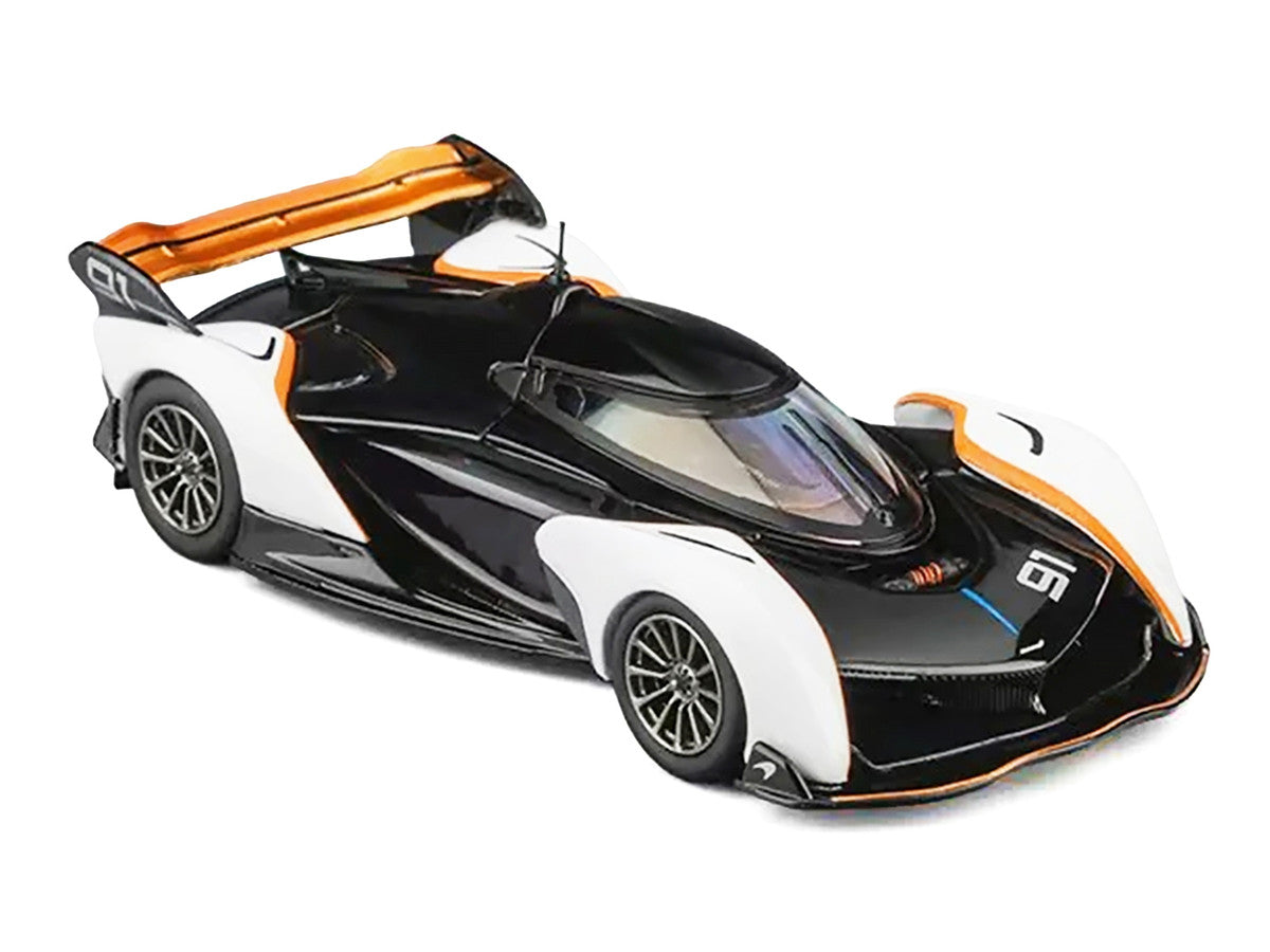 McLaren Solus GT #91 Black and White with Orange Accents 1/64 Diecast Model Car by CM Model LuxuryLifeWay Online Store