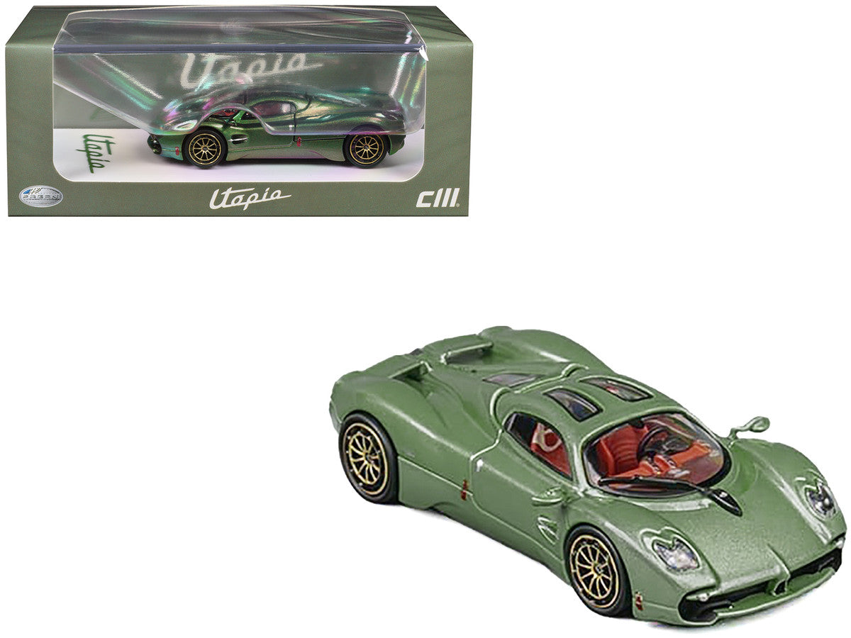 Pagani Utopia Green Metallic 1/64 Diecast Model Car by CM Model LuxuryLifeWay Online Store