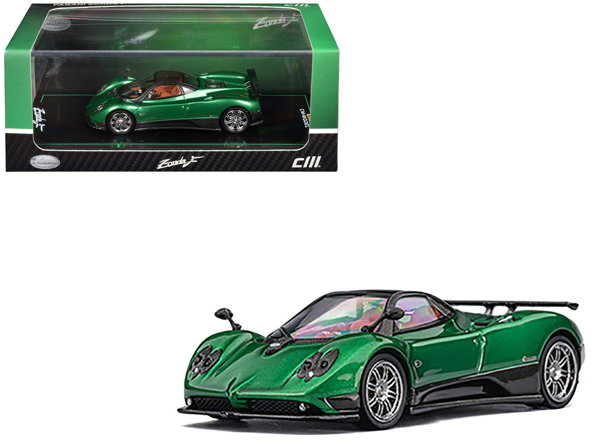 Pagani Zonda F Emerald Green Metallic with Moonroof 1/64 Diecast Model Car by CM Models LuxuryLifeWay Online Store