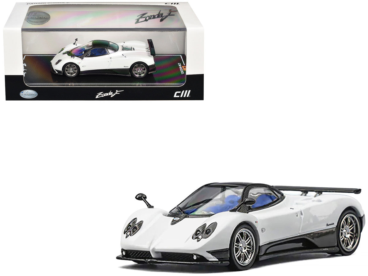 Pagani Zonda F Pearl White with Black Top 1/64 Diecast Model Car by CM Model LuxuryLifeWay Online Store
