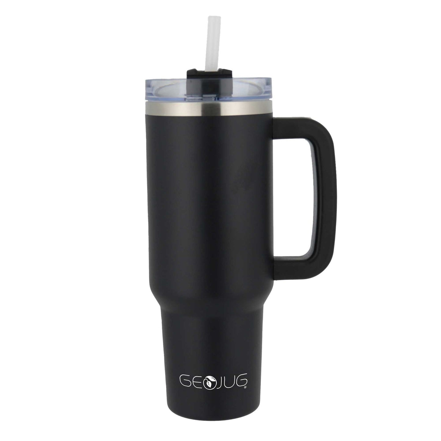Brentwood GEOJUG 40oz Insulated Stainless Steel Tumbler Cup in Black with Handle LuxuryLifeWay Online Store