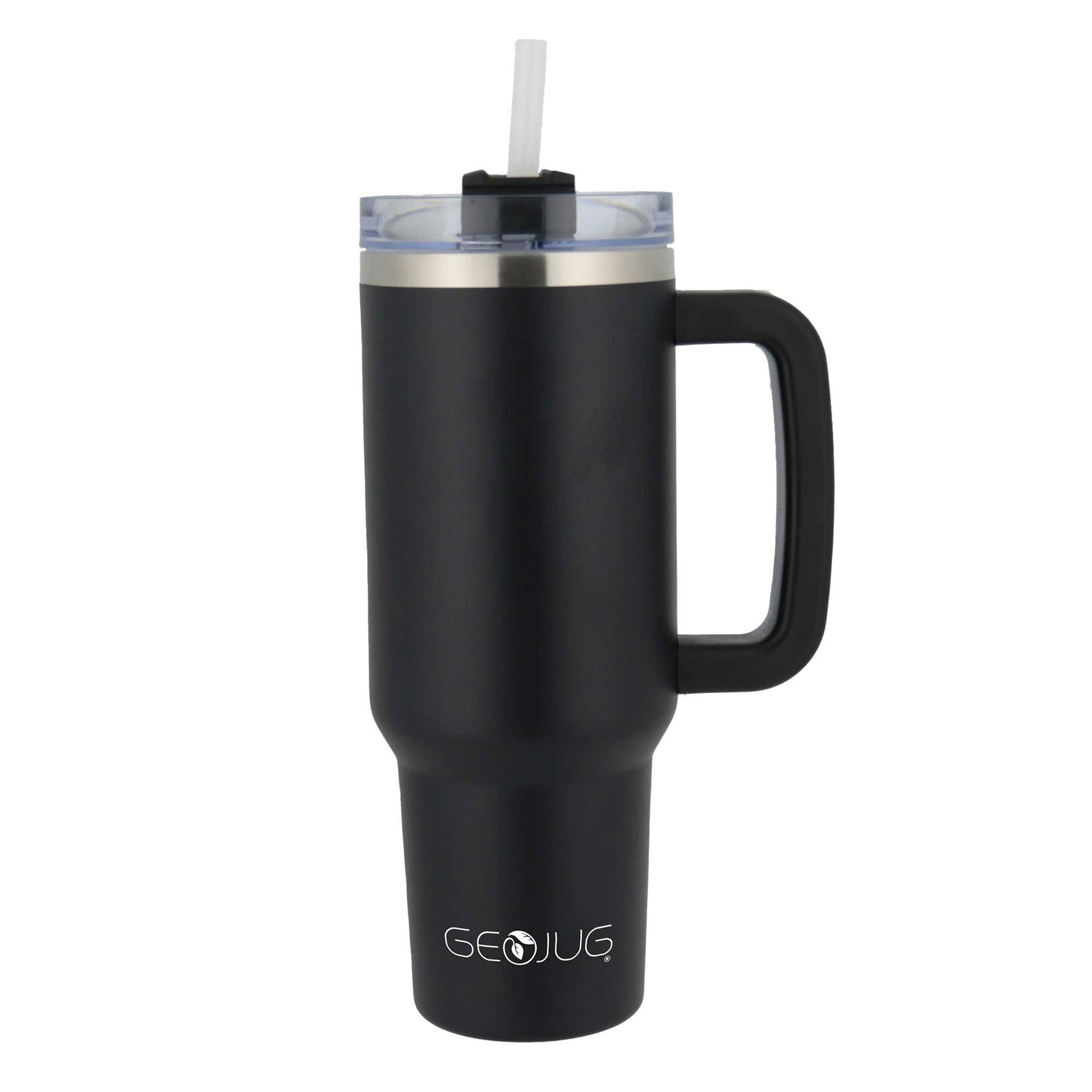 Brentwood GEOJUG 40oz Insulated Stainless Steel Tumbler Cup in Black with Handle LuxuryLifeWay Online Store
