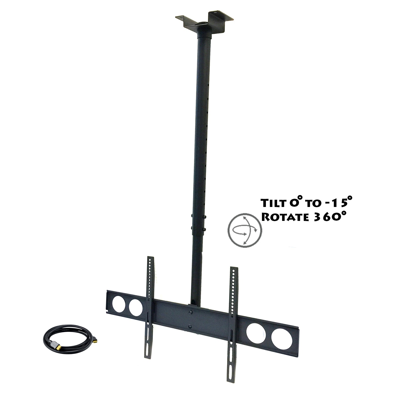 MegaMounts Heavy Duty Tilting Ceiling Televeision Mount for 37" to 70" LCD, LED and Plasma Televisions with HDMI Cable LuxuryLifeWay Online Store