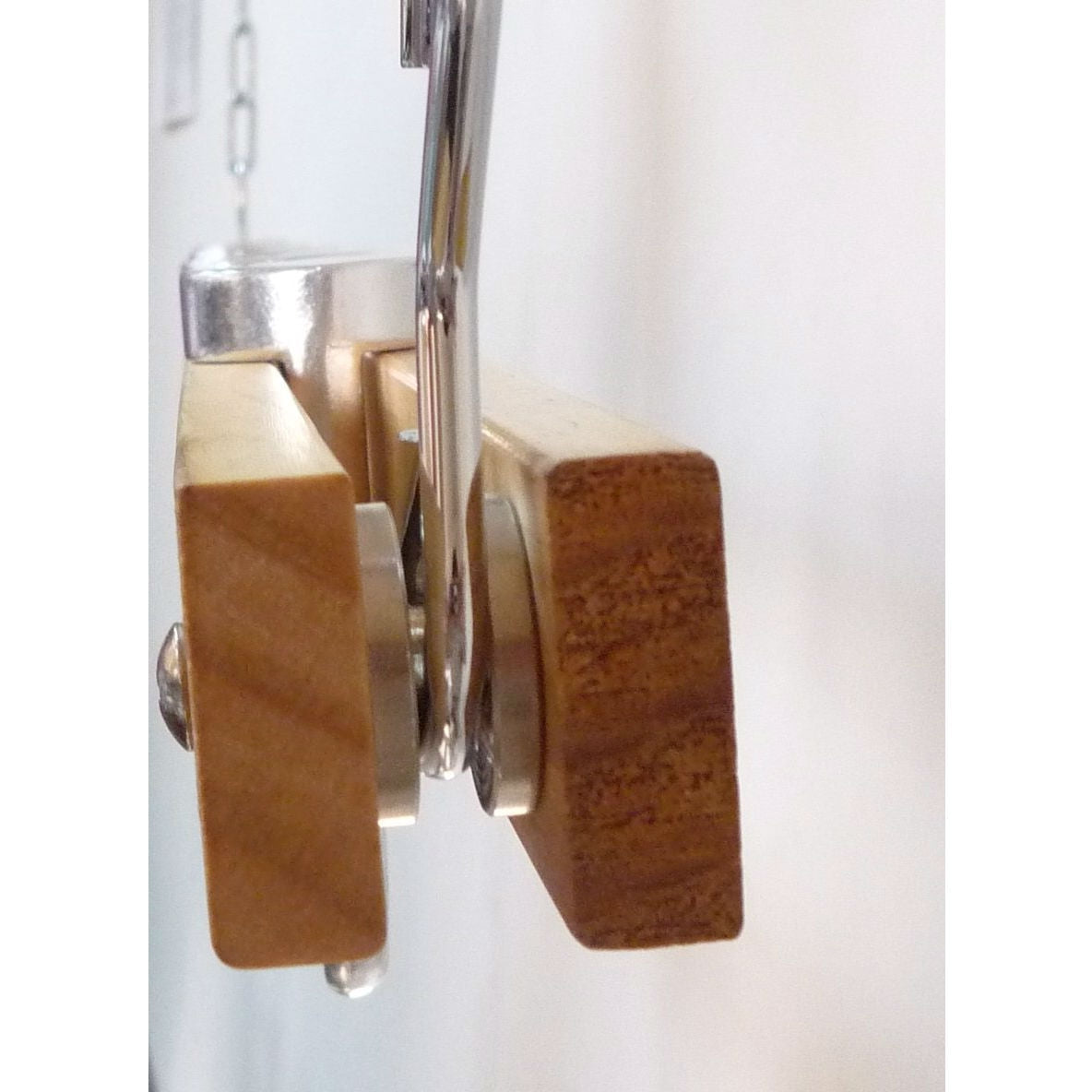 Ceiling Mount Single Bar Wooden Pot Rack with 4 Pan Hooks LuxuryLifeWay Online Store