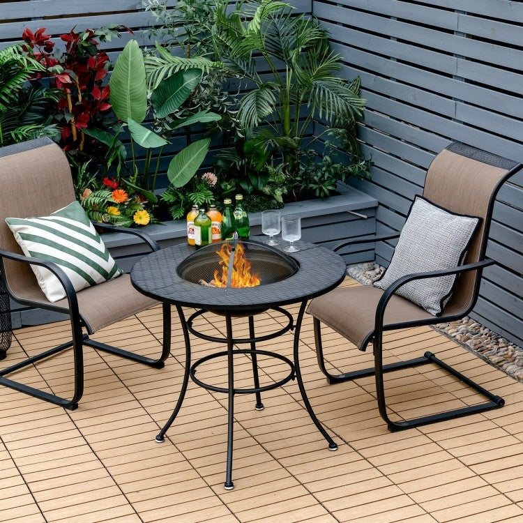 4 in 1 Fire Pit, Grill Cooking BBQ Grate, Ice Bucket, Dining Table LuxuryLifeWay Online Store