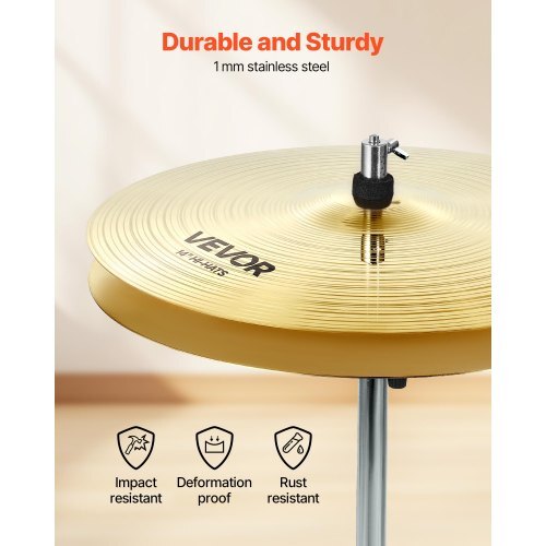 Cymbal Pack, 6 Pieces Cymbals for Drum Set, Alloy Cymbals Drum Set Includes 14-inch Hi-Hats, 16-inch Crash, 18-inch Crash, 20-inch Ride, 10-inch Splash, 16-inch China, Drumsticks & Cymbal Bag LuxuryLifeWay Online Store