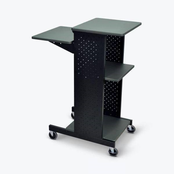 Dark Grey Metal Multifunction Mobile Stand-Up Computer Desk Workstation LuxuryLifeWay Online Store