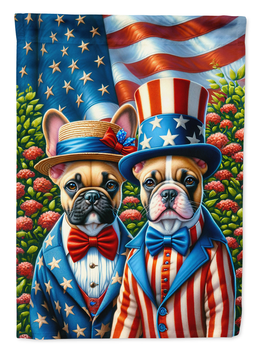 All American French Bulldog House Flag LuxuryLifeWay Online Store