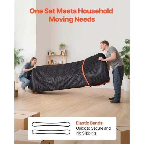 Moving Blankets 6 Pcs, 72 x 40 in (32 lbs/dz) Large Packing Blankets with Cotton Filling, Heavy Duty Nonwoven Fabric Padded Moving Blanket for Shipping, Wrapping, Protecting Furniture LuxuryLifeWay Online Store
