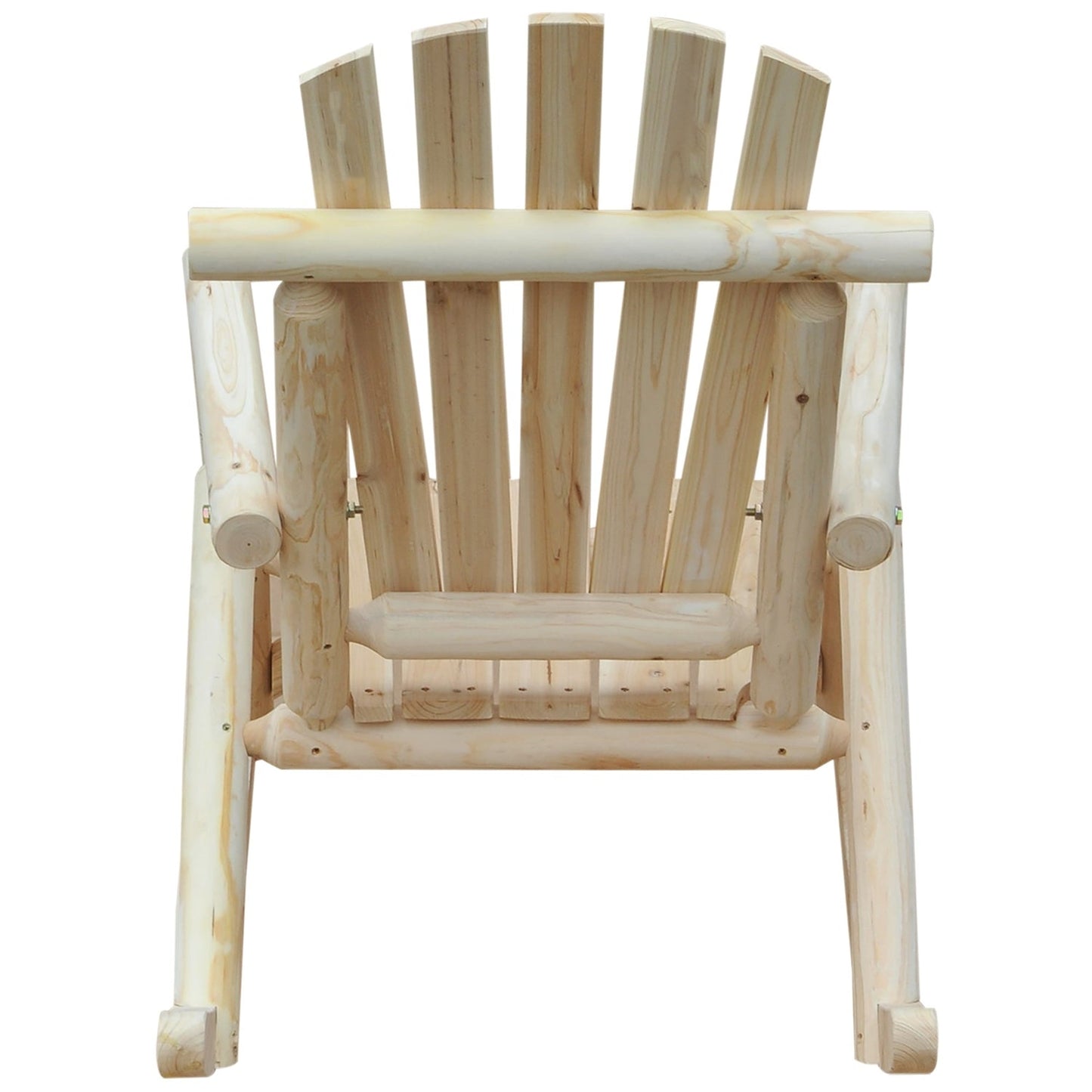 FarmHouse Classical Fir Wood Rocking Adirondack Chair Natural - Set of 2 LuxuryLifeWay Online Store
