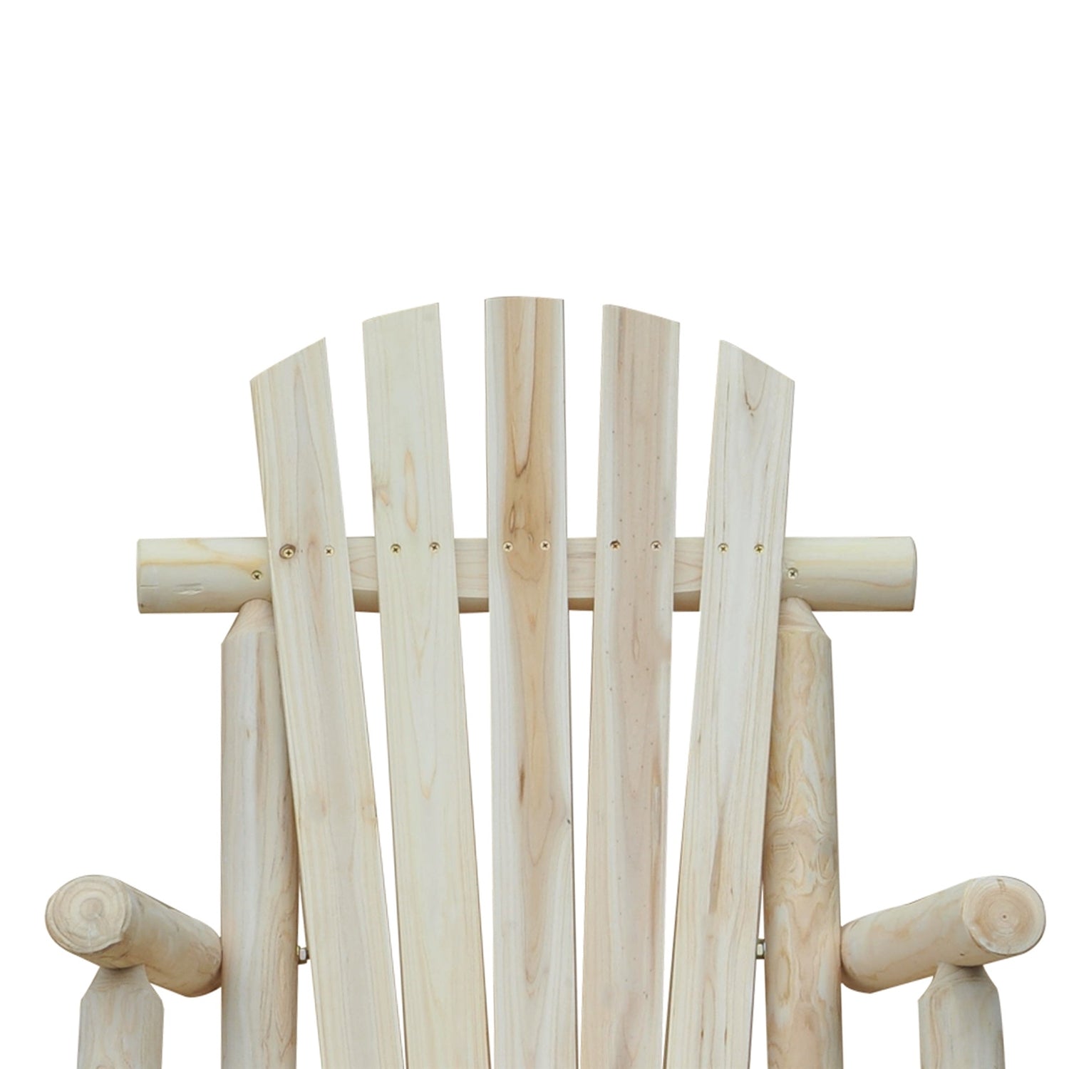 FarmHouse Classical Fir Wood Rocking Adirondack Chair Natural - Set of 2 LuxuryLifeWay Online Store