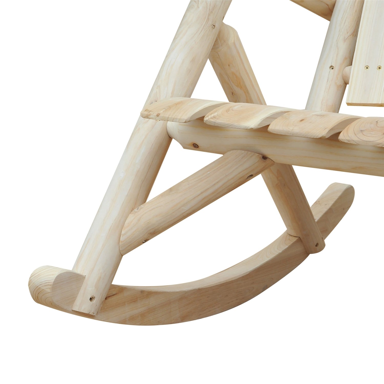 FarmHouse Classical Fir Wood Rocking Adirondack Chair Natural - Set of 2 LuxuryLifeWay Online Store