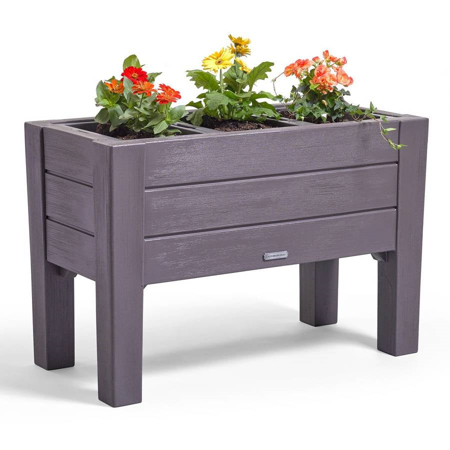 Espresso Rectangular Plastic Raised Garden Bed Planter Box with Removeable Trays LuxuryLifeWay Online Store