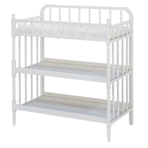 White Wood Changing Table with 1-inch Waterproof Changing Pad LuxuryLifeWay Online Store