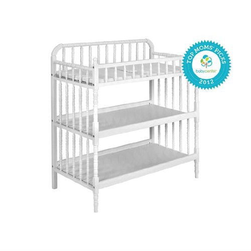 White Wood Changing Table with 1-inch Waterproof Changing Pad LuxuryLifeWay Online Store