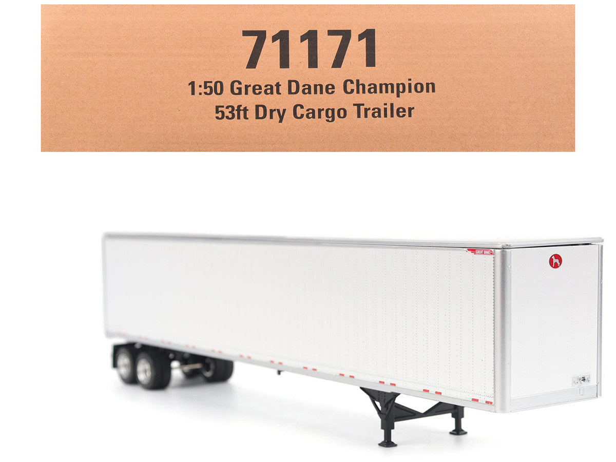 Great Dane Champion 53ft Dry Cargo Trailer White "Transport Series" 1/50 Diecast Model by Diecast Masters LuxuryLifeWay Online Store