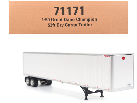 Great Dane Champion 53ft Dry Cargo Trailer White "Transport Series" 1/50 Diecast Model by Diecast Masters LuxuryLifeWay Online Store
