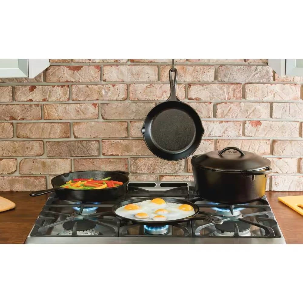 5-Piece Cast Iron Cookware Set with Dutch Oven Griddle and Skillets Made in USA LuxuryLifeWay Online Store