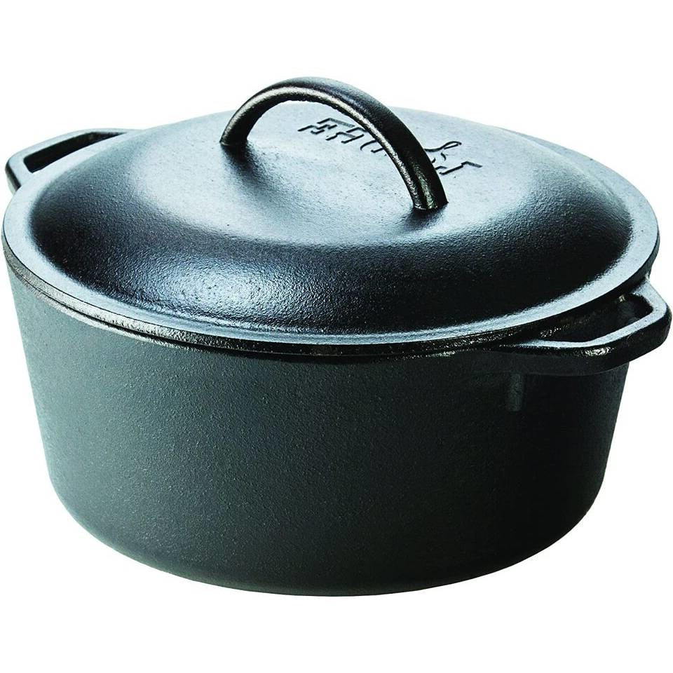 5-Piece Cast Iron Cookware Set with Dutch Oven Griddle and Skillets Made in USA LuxuryLifeWay Online Store
