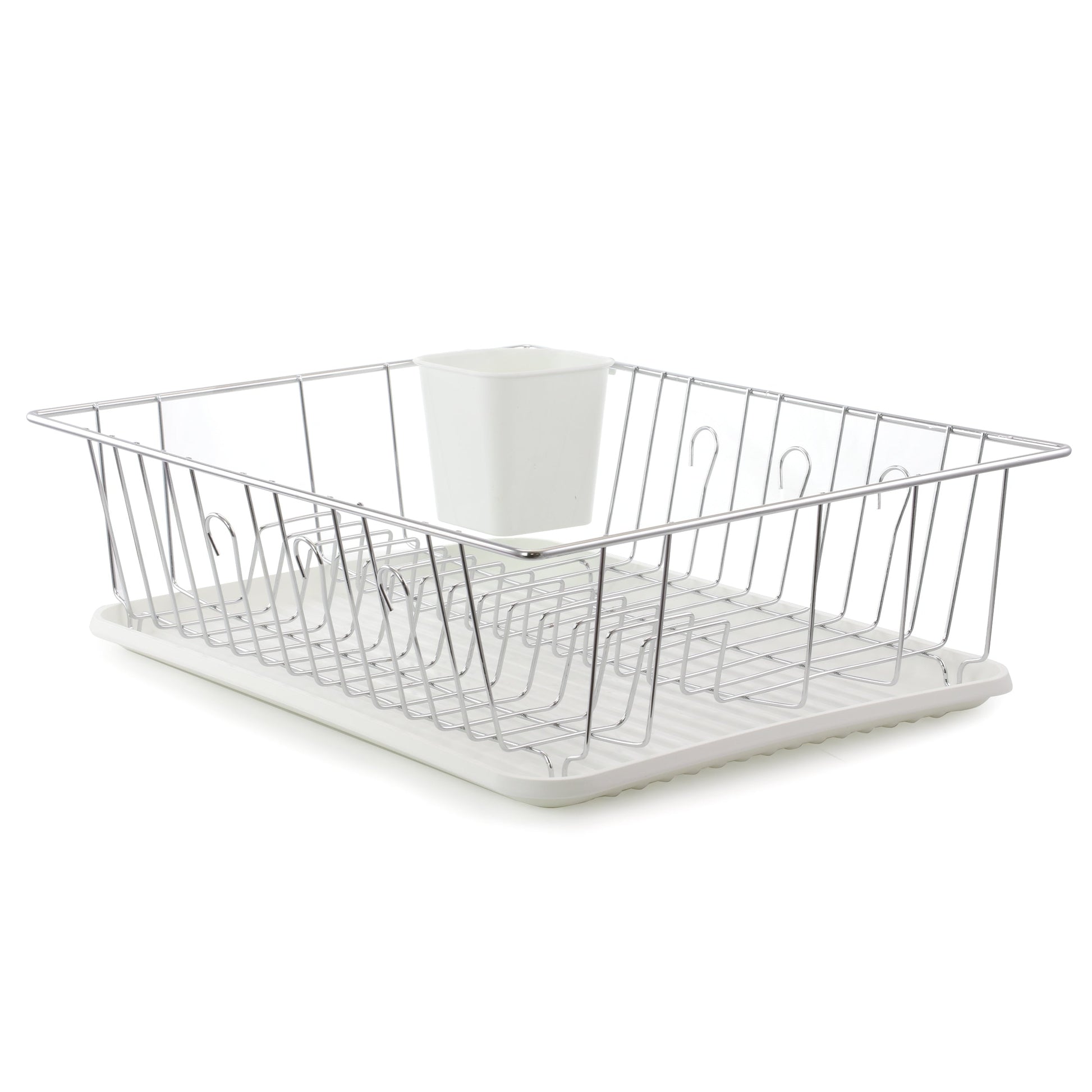 Better Chef 16-Inch Dish Rack in White with Cutlery Holder LuxuryLifeWay Online Store