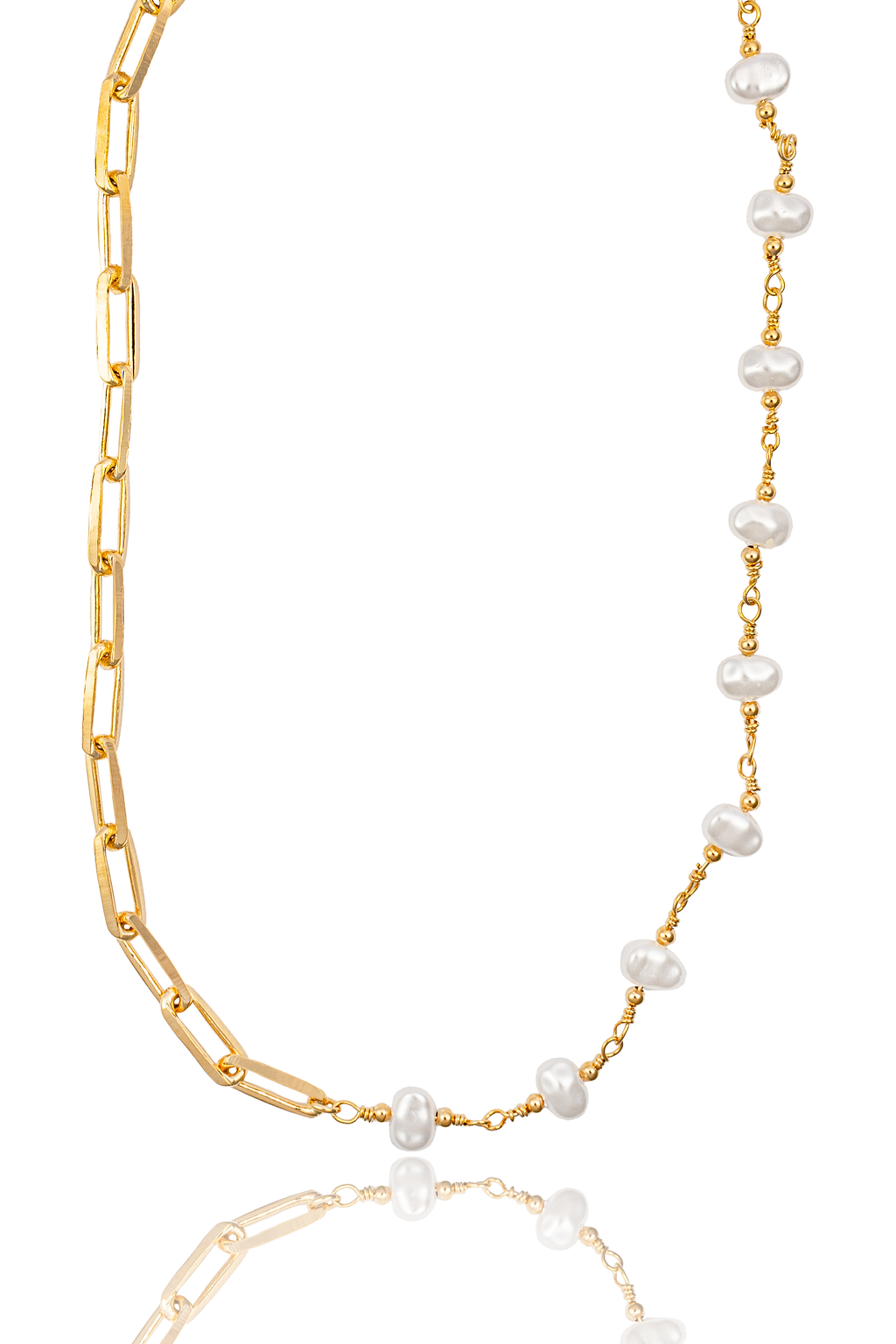 Pearl Paperclip Chain Necklace (H152)(I506) LuxuryLifeWay Online Store