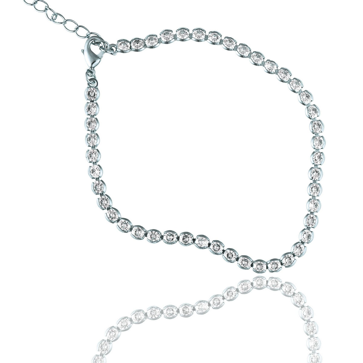 3mm Tennis Necklace Choker With Round Clear Cubic Zirconia Stones (G103) LuxuryLifeWay Online Store