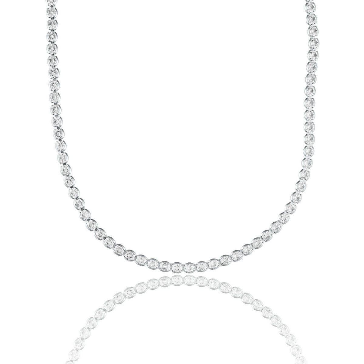 3mm Tennis Necklace Choker With Round Clear Cubic Zirconia Stones (G103) LuxuryLifeWay Online Store