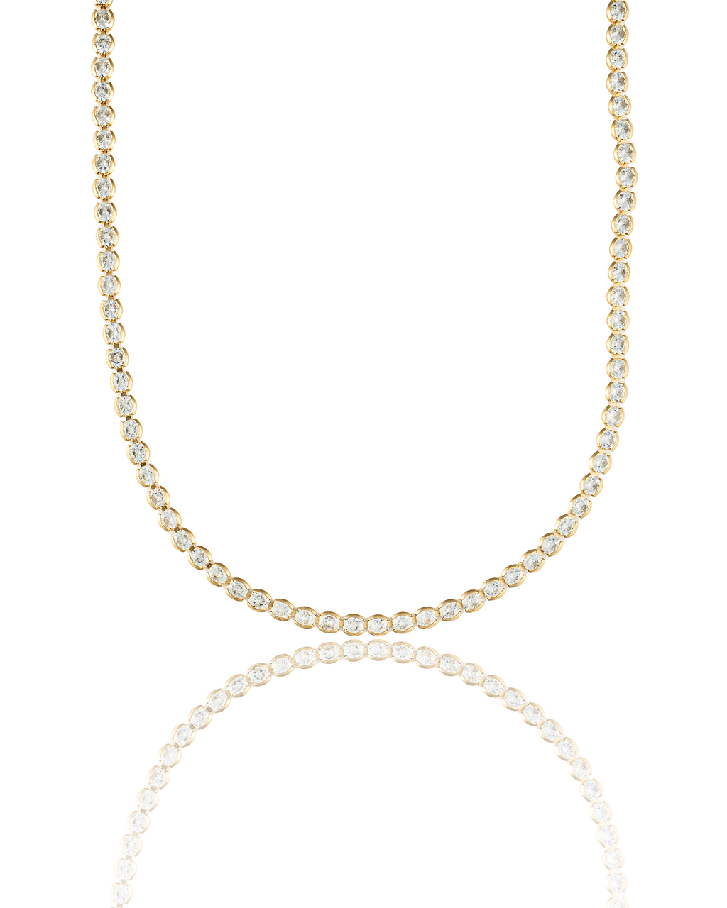 3mm Tennis Necklace Choker With Round Clear Cubic Zirconia Stones (G103) LuxuryLifeWay Online Store