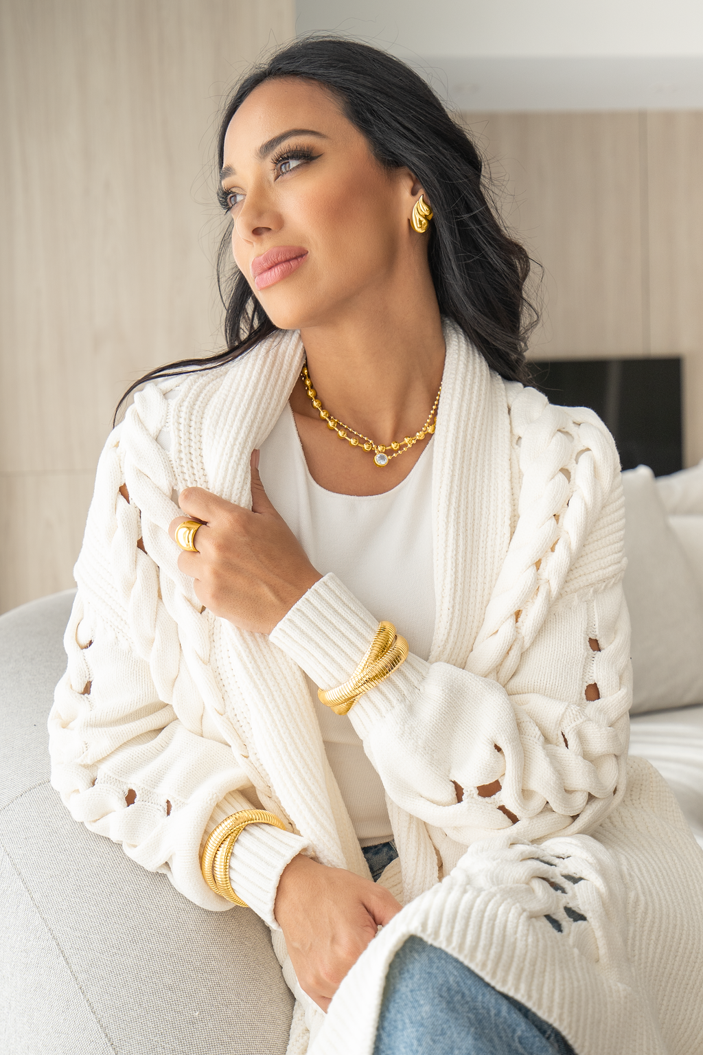 Double Tear Drop Earrings (L255A) LuxuryLifeWay Online Store