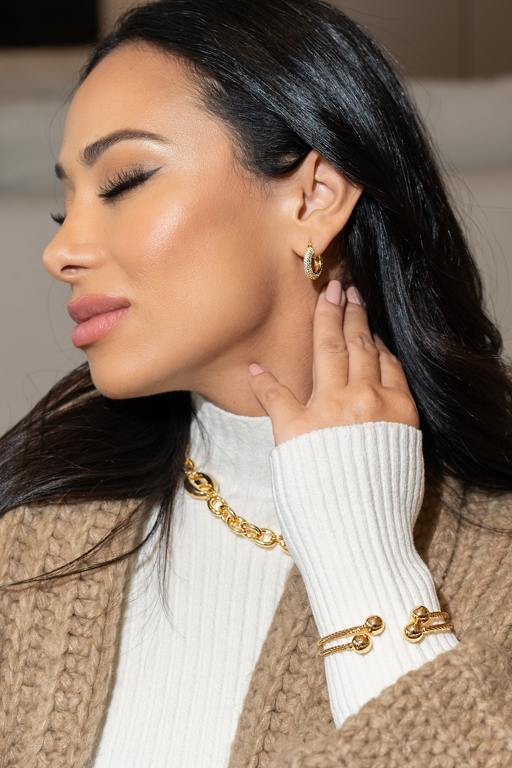 Thin Twisted Bead Bangle (B142) LuxuryLifeWay Online Store