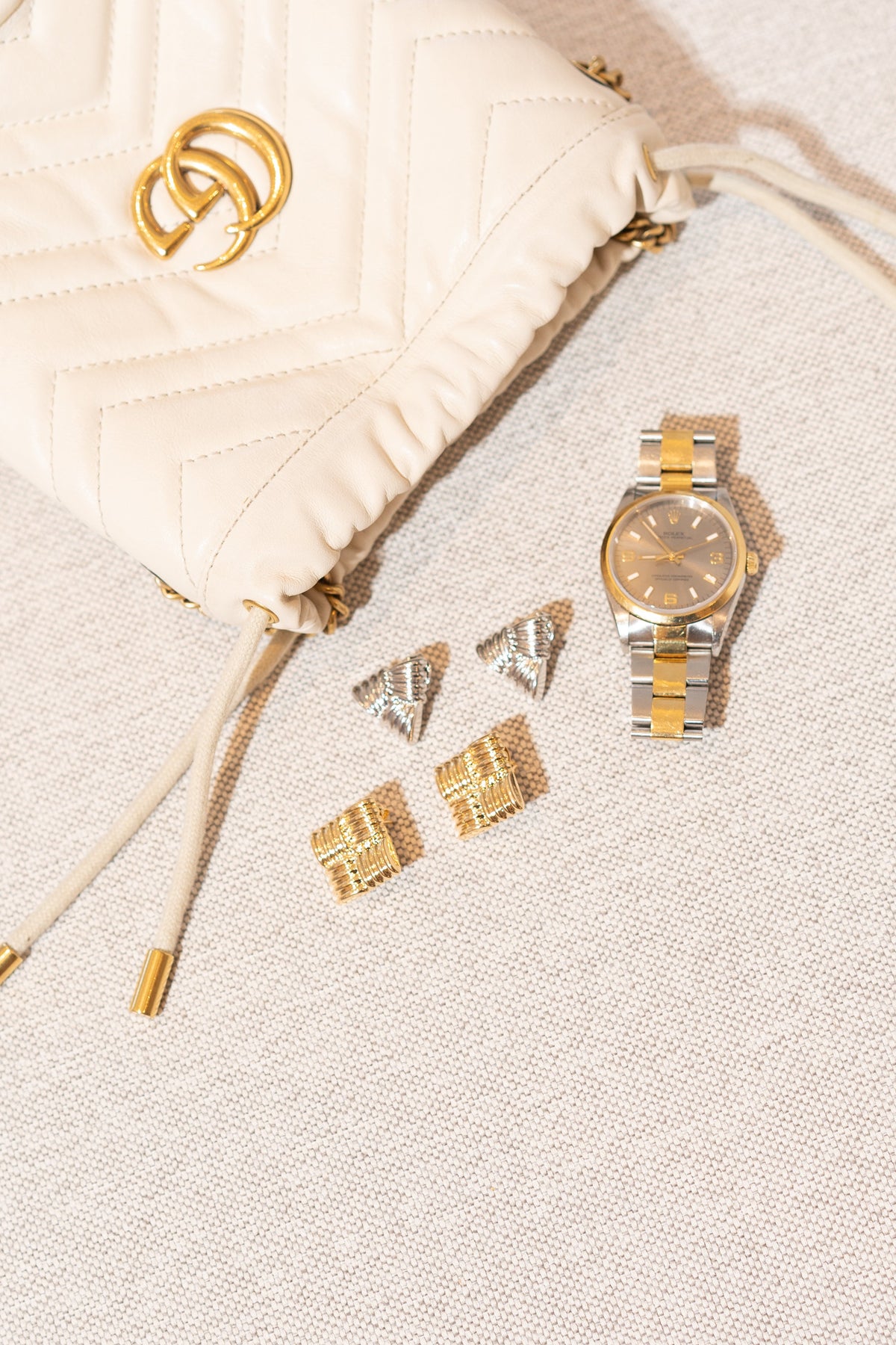 Woven Textured Triangle Earrings (L445B) LuxuryLifeWay Online Store